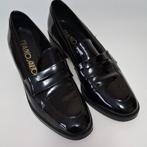 Franco Sarto Glossy Black Loafers